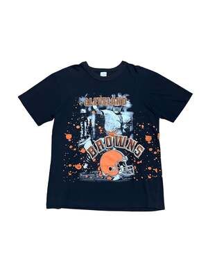 Vintage 90s Cleveland Browns Bernie Kosar Quarterback Splatter